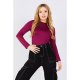 Plum Long Sleeve Stretch Bodysuit