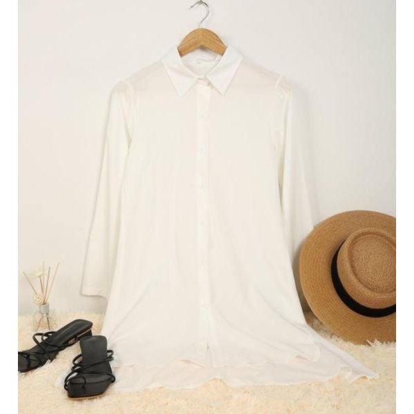 Never Letting Go White Shirtdress