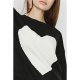 Black Heart Jacquard Jumper