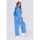 Blue Oversized Hoodie And Wide Leg Joggers Set