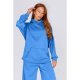 Blue Oversized Hoodie And Wide Leg Joggers Set