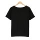 Special Hollow Out Short Sleeve Black Tee