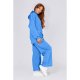 Blue Oversized Hoodie And Wide Leg Joggers Set