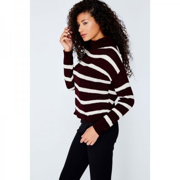 Berry Stripe Chennille Jumper